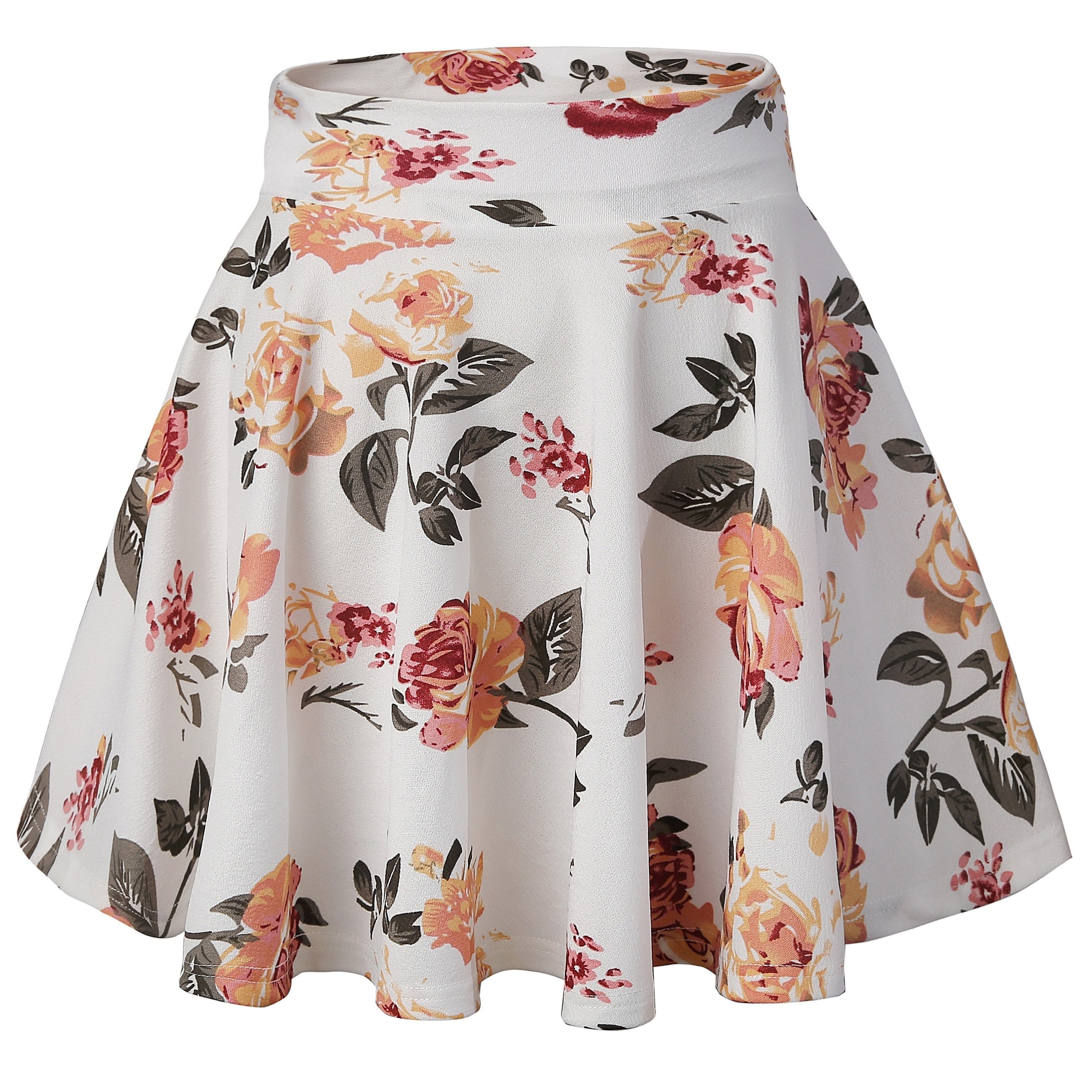 Floral Print Pleated Mini Skirt for Women