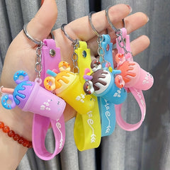 Cartoon Ice Cream Key Chain Bag Pendant Keychain