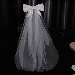 Bachelorette Party Hair Bow Wedding Hair Accessories Women Bow Veil Bride