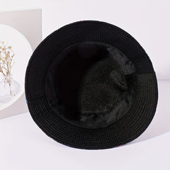 Unisex Sunshade Bucket Hat with Hedgehog Mushroom Print - Double Sided Sun Hat