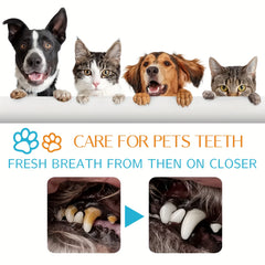 50pcs Dog Finger Toothbrush Pet Dental Wipes Teeth Cleaning