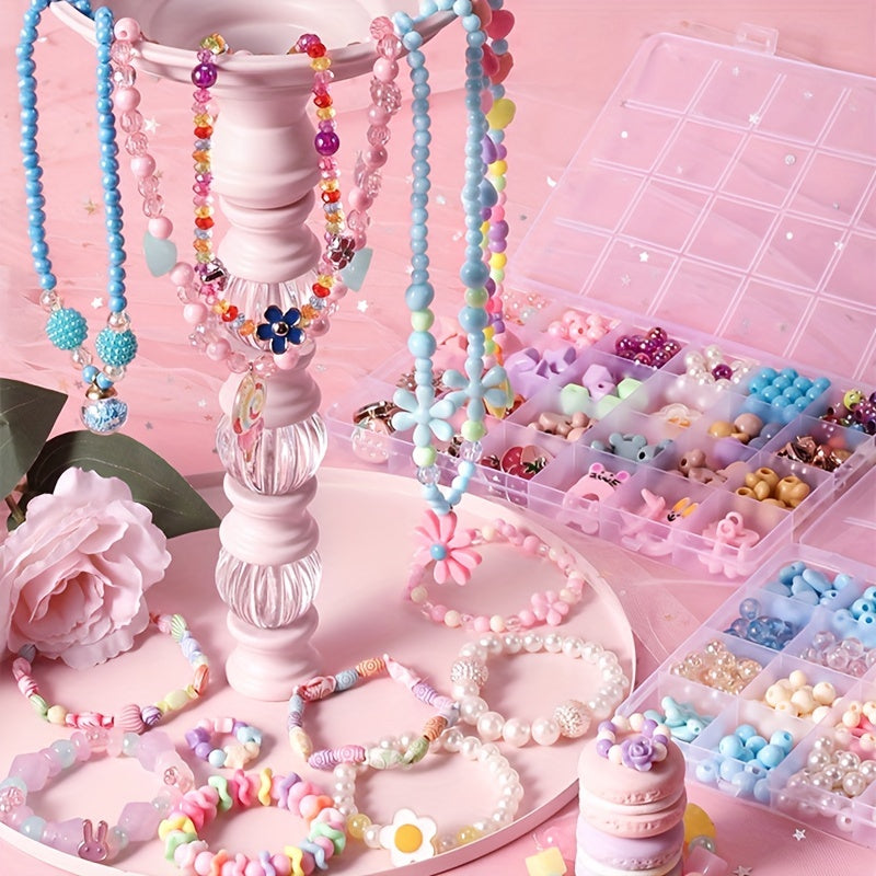 Colorful Beads Jewelry Making Kit For Girls with Snap Beads