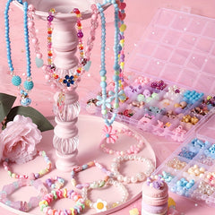 Colorful Beads Jewelry Making Kit For Girls with Snap Beads