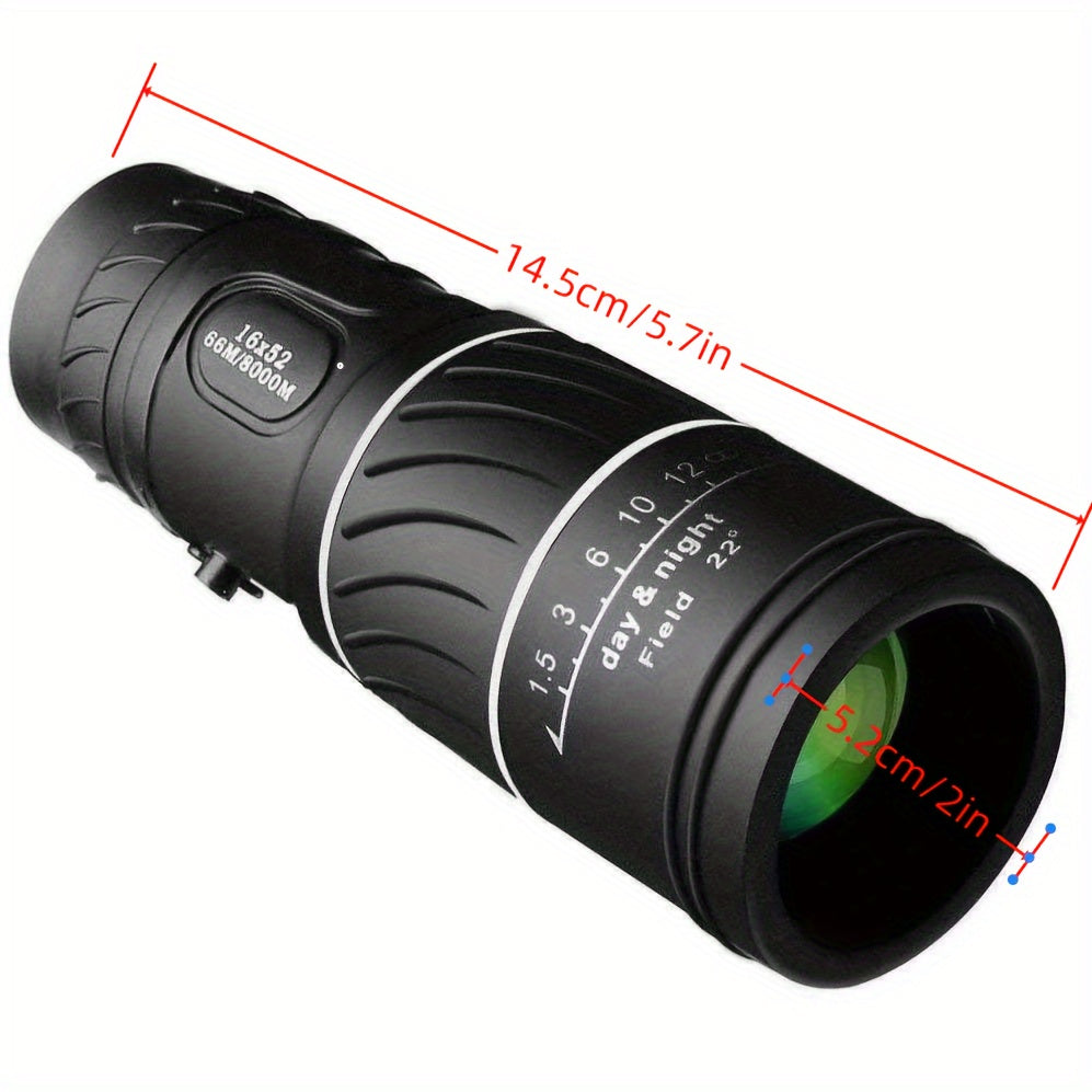 16X52 Monocular Telescope HD Zoom for Outdoor Survival