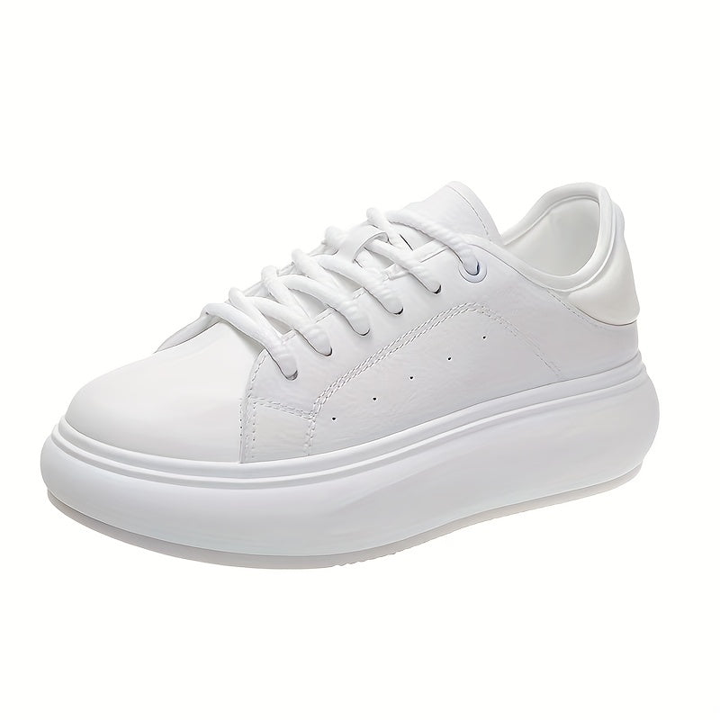 Women's Platform Lace-Up Sneakers Low Top Outdoor Shoes