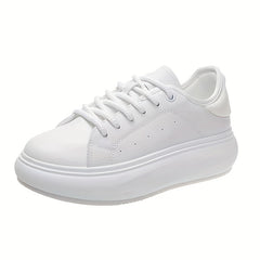Women's Platform Lace-Up Sneakers Low Top Outdoor Shoes