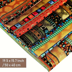 5pcs African Print Fabric Pieces Ethnic Pattern Cotton Fat Quarters