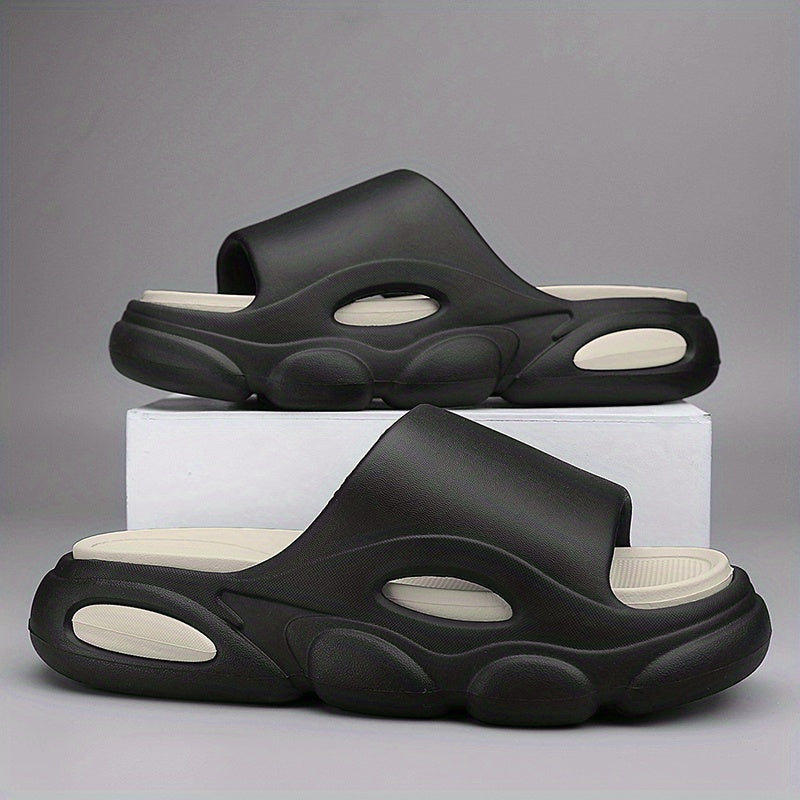 Men's Non Slip Platform Slides Soft Sole Cloud Slides for Indoor Outdoor