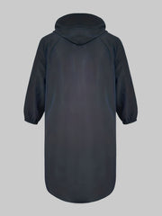 Solid Hooded Zipper Long Sleeve Dress With Pockets