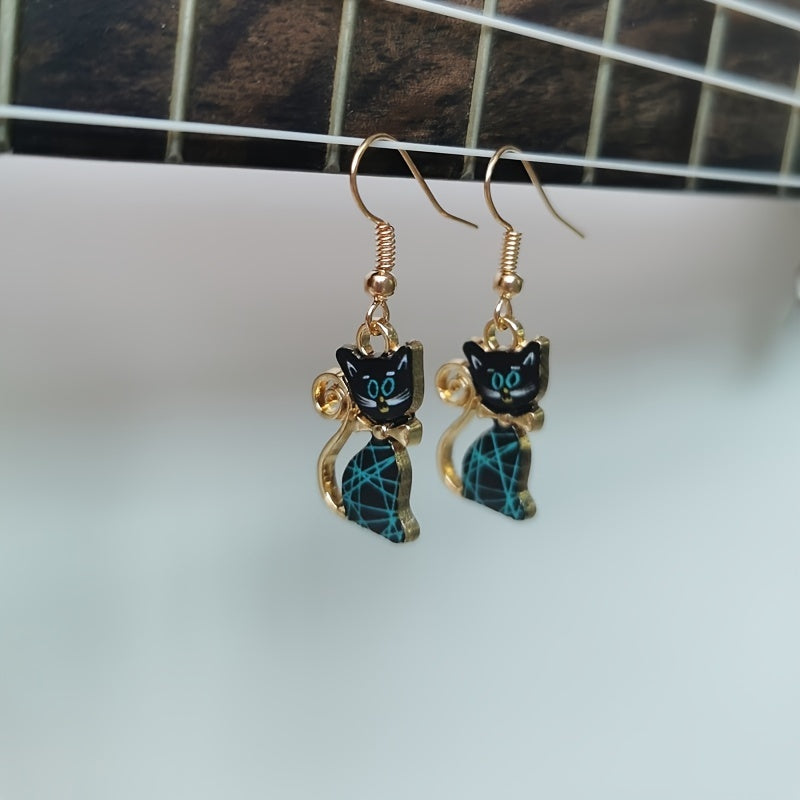 Funny Cat Animal Earrings Halloween Party Accessories