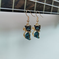 Funny Cat Animal Earrings Halloween Party Accessories