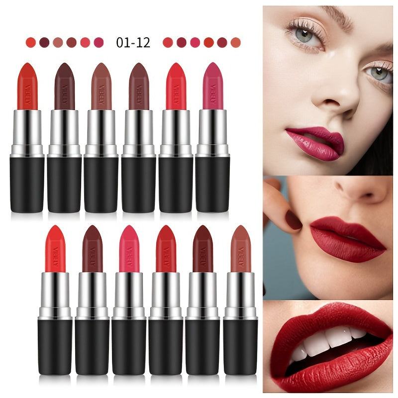 VIBELY Matte Lipstick Long Lasting Non Fading Formula