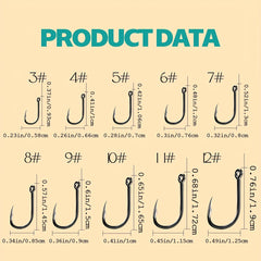 100pcs High Carbon Steel Offset Circle Hooks Strong Octopus Barbed Fishing Hooks