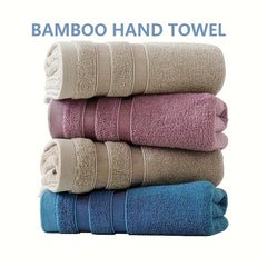4pcs Bamboo Cotton Face Towels Set Soft Quick Drying Highly Absorbent