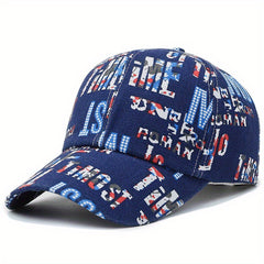 Vintage Letter Print Baseball Cap Unisex Hip Hop Couple Sun Hat Classic
