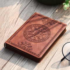 A6 Vintage Pattern PU Leather Notebook Diary Notepad Stationery Gift