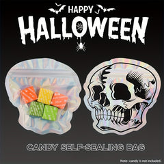 10pcs Halloween Skull Candy Packaging Bags Party Gift Self sealing Bags