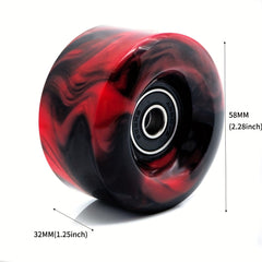 High Performance Roller Skate Wheels 82A Hardness 58mm x 32mm