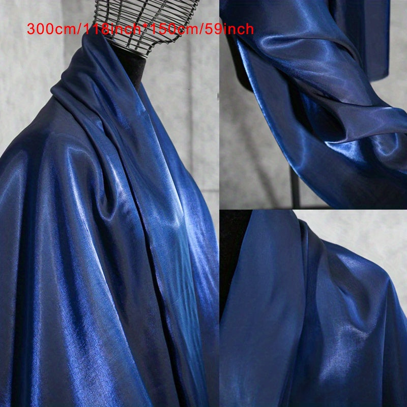 Dark Red Gradient Glass Silk Cotton Fabric Smooth Draping Shirt Dress DIY