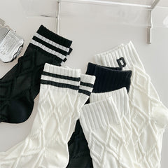 Argyle Textured Socks Women's Stockings & Hosiery
