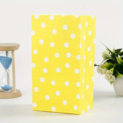 8pcs Colorful Polka Dot Paper Candy Bags Open Top Gift Packing Paper Treat Bag