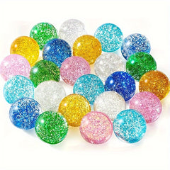 3pcs Glitter Bouncy Balls for Party Favors 42mm Rubber Bounce Balls