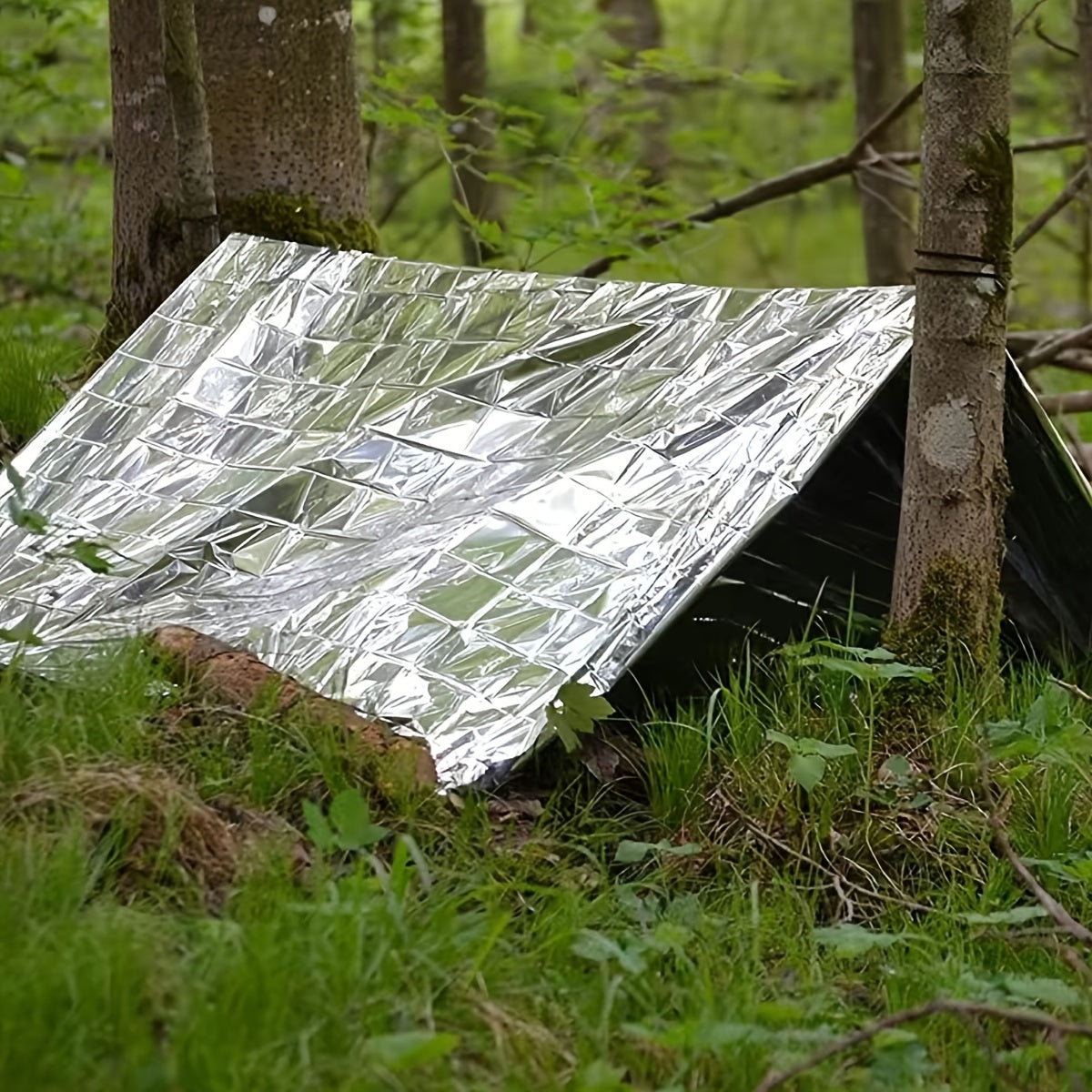 Stay Warm & Safe Emergency Blanket for Camping Hiking Survival 63x82in