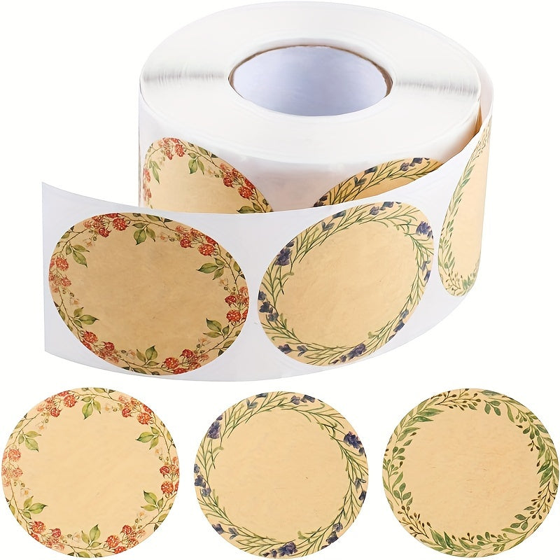 500pcs 5.0cm Thank You Cowhide Sticker Self-adhesive Baking Decoration