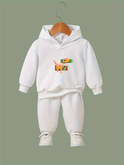 Dino Graphic 2pcs Set Girls Casual Comfy Activewear for Spring Fall