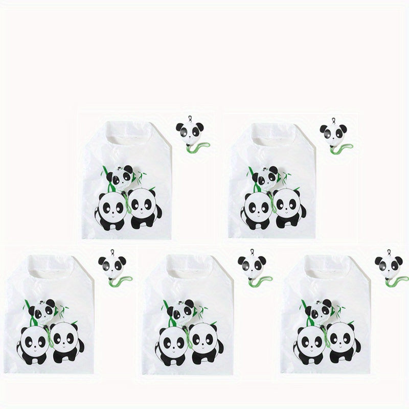 5pcs Reusable Grocery Bags Foldable Tote Bag Nylon Shopping Large Capacity