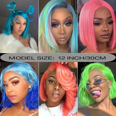 613 Blonde Bob Human Hair Wig 150 Density 13x4 Lace Front Pre Plucked Baby Hair