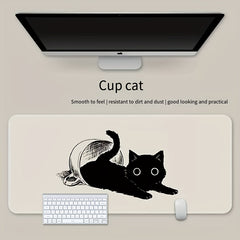 1pc Cat Desktop Lock Edge Thickened Keyboard Pad