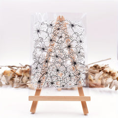 Flower Background Transparent Stamp Silicone Stamp Craft DIY Card Decoration