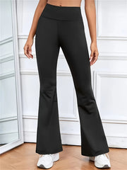 High Waist Flare Leg Pants Yoga Sports Bell Bottom Leggings Activewear