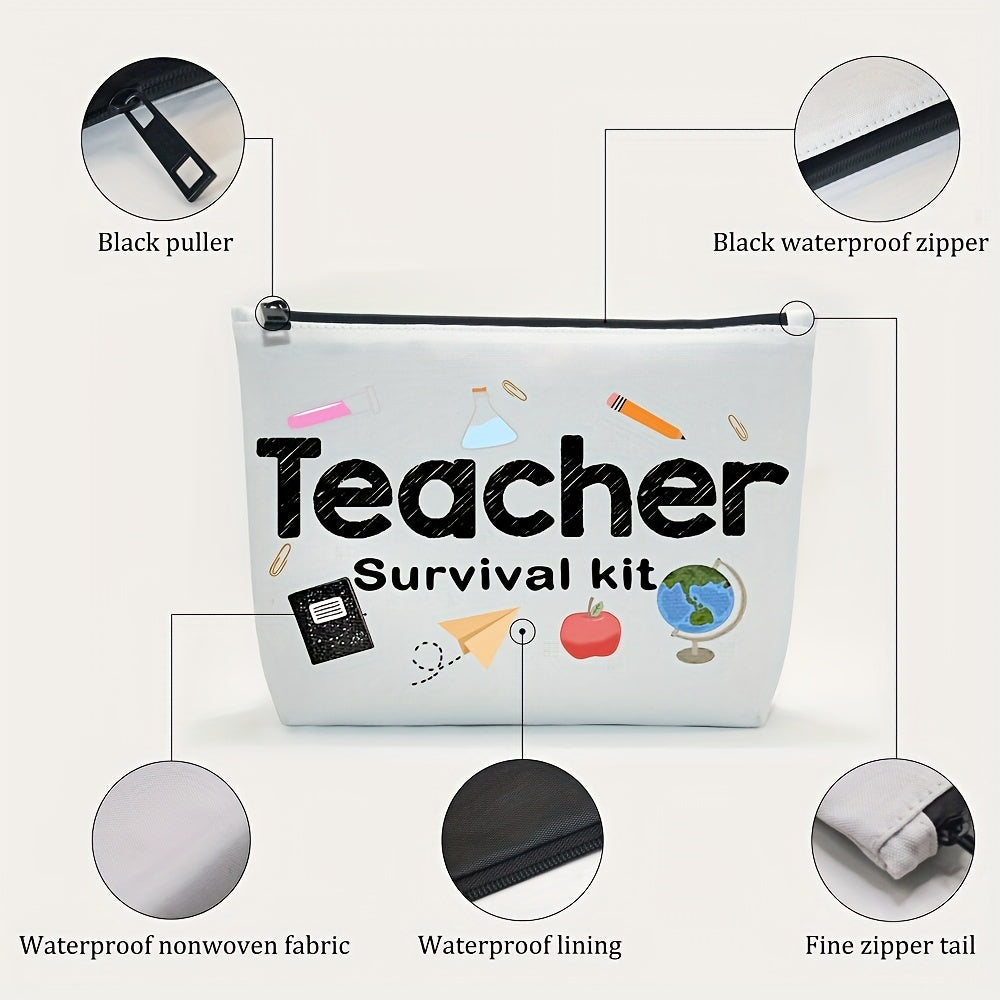Teacher Survival Kit Makeup Bag - Perfect Teacher Appreciation Gift