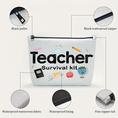Teacher Survival Kit Makeup Bag - Perfect Teacher Appreciation Gift