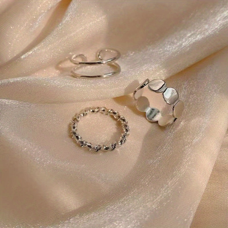 3pcs Adjustable Rings Birthday Holiday Party Gift Set
