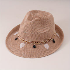 Youth Straw Jazz Top Hat Gentleman Sunshade Outdoor Summer Hat