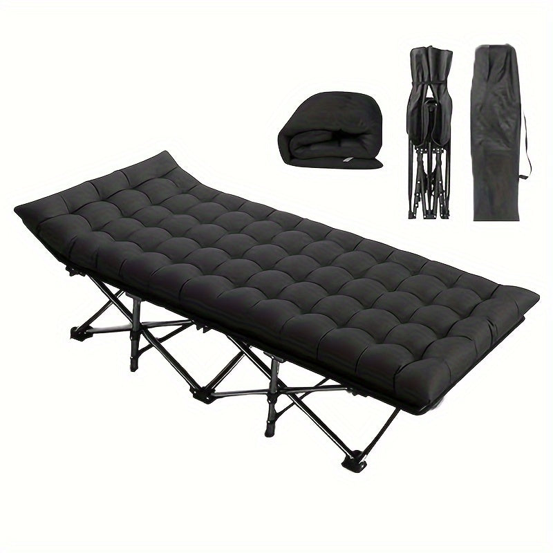 Portable Folding Bed with Carry Bag, Outdoor Camping Bed, Office Nap, Picnic
