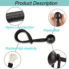 30pcs Ball Bungee Cords Elastic Bungee Straps Tarp Tensioner For Tents
