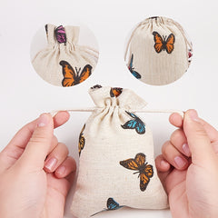 50pcs Polycotton Polyester Cotton Drawstring Bags Gift Bags Jewelry Pouches