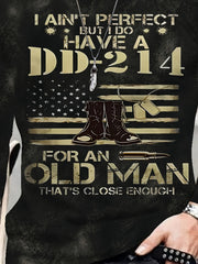 DD 53 Print Men's Long Sleeve Vintage Novelty Tee
