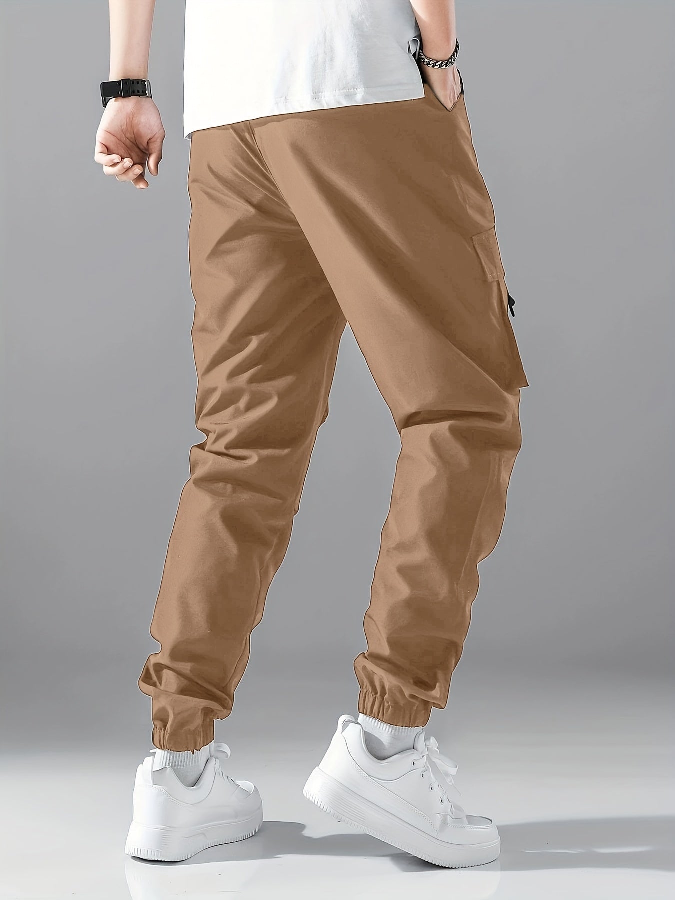Men's Cargo Pants Drawstring Jogger Work Pants