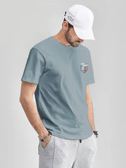 Retro Pattern Print Men's Graphic Crew Neck Active T shirt