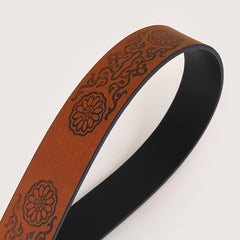 Buckle Belt Embossed Vintage Bohemian Beaded Belt For Women