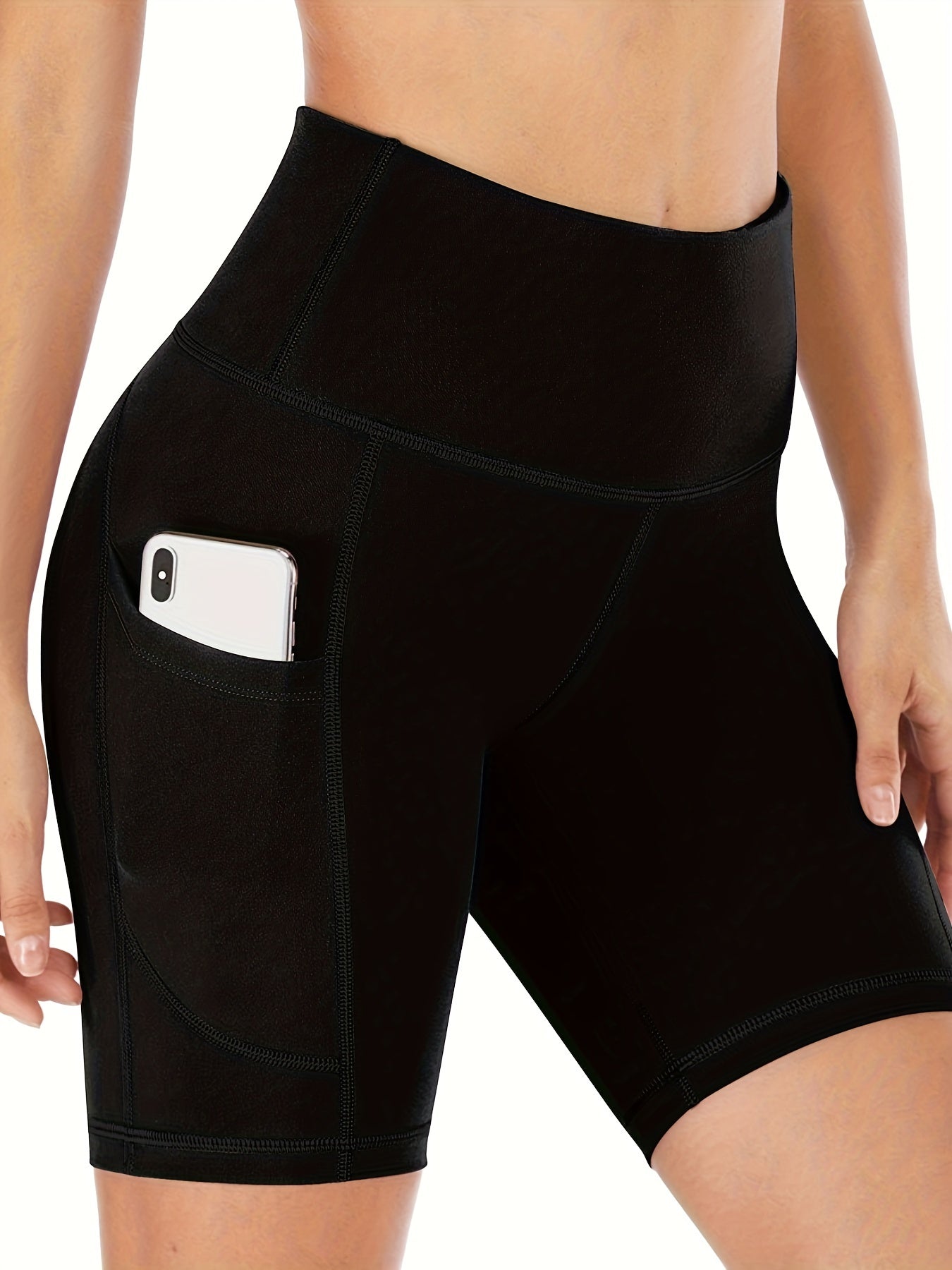 High Waist Skinny Biker Shorts High Stretch Yoga Shorts