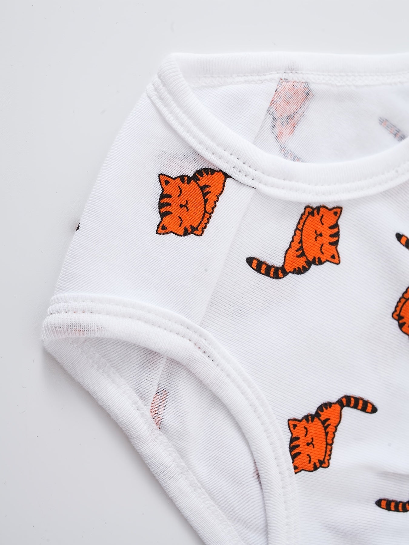 Girls Cartoon Animals & Flowers Graphic Shortie Brief Cotton Underwear Set