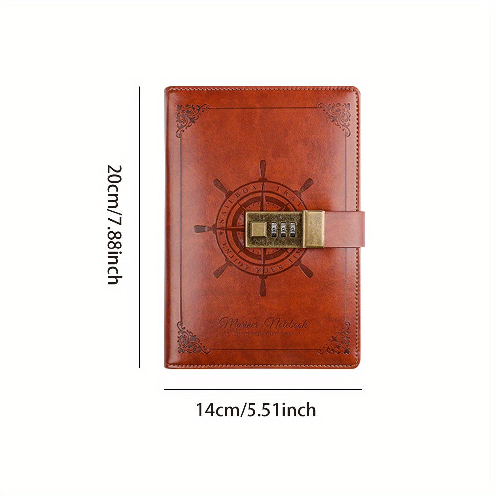 Vintage Password Book Diary With Lock Hand Ledger Student Notepad Stationery