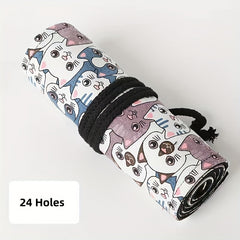 Big Headed Cat Printed Pencil Case Pencil Storage Bag