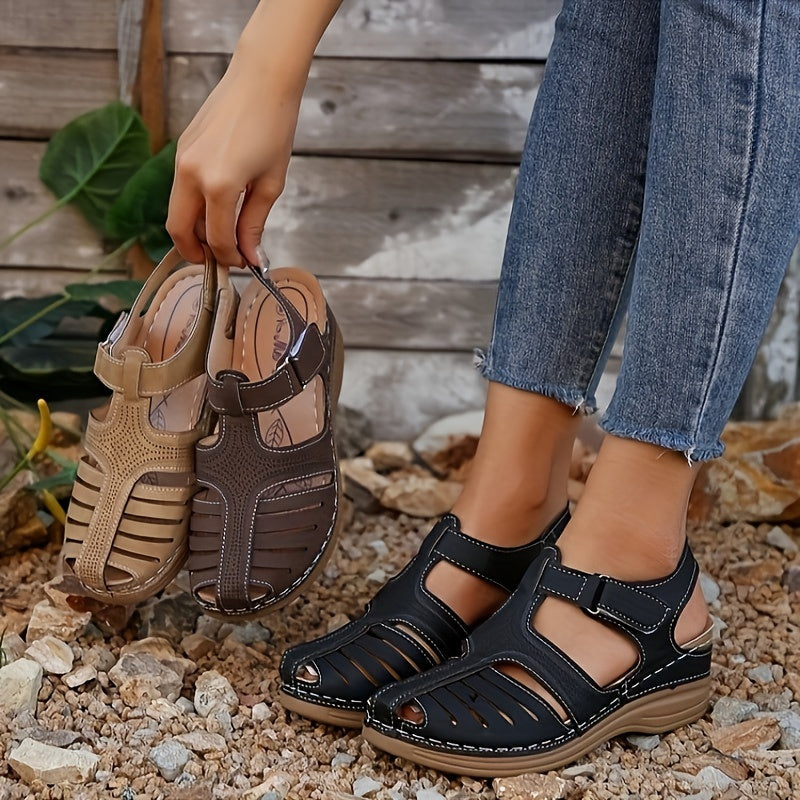 Women's Platform Sandals Ankle Strap Sports Slides